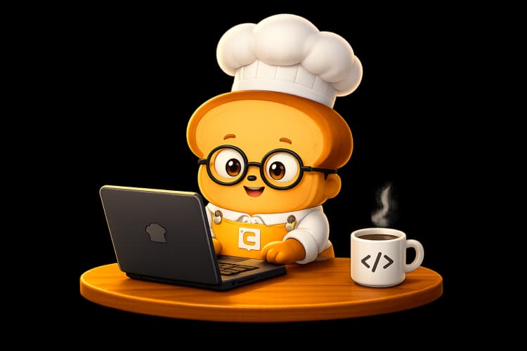 Coding Bakery chef illustration